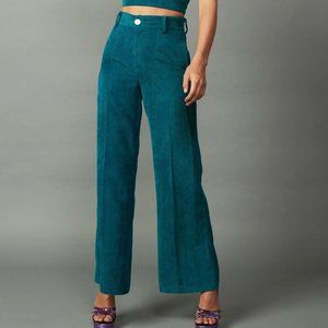 NWT Current Air Teal Corduroy Wide Leg Pants, L